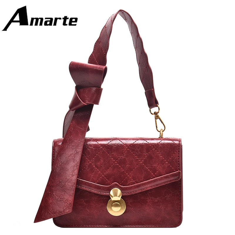 

Luxury Atmosphere PU Small Square Bag Solid Color Covered Single Shoulder Slung Ladies Bag Wide Shoulder Strap Casual Party Bags