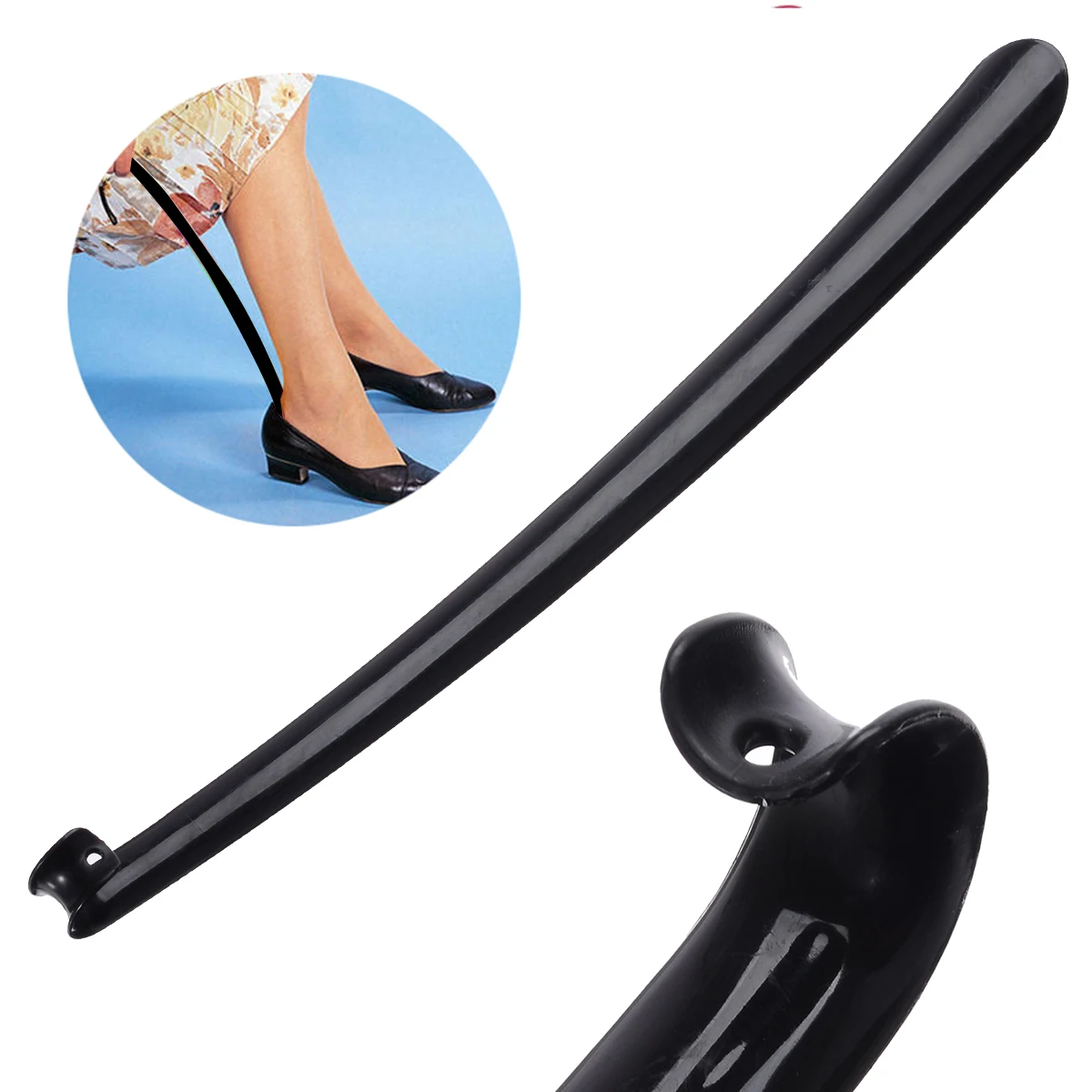 57cm Long Plastic Shoehorn Portable Mobility Energy Saving Shoe
