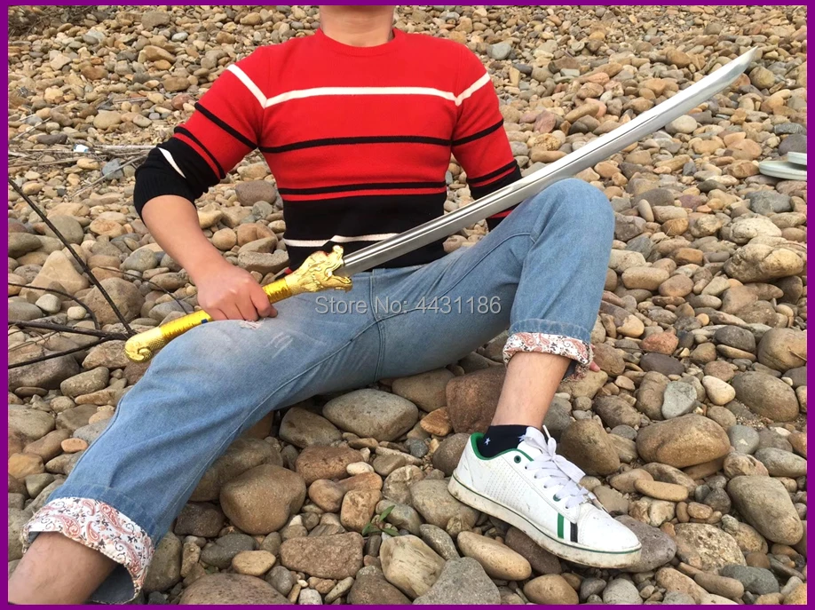 Chinese KungFu Dragon Dao Sword Katana Strong 1095Carbon Steel Blade Sharp Outdoors/Hunting Fighting Knife