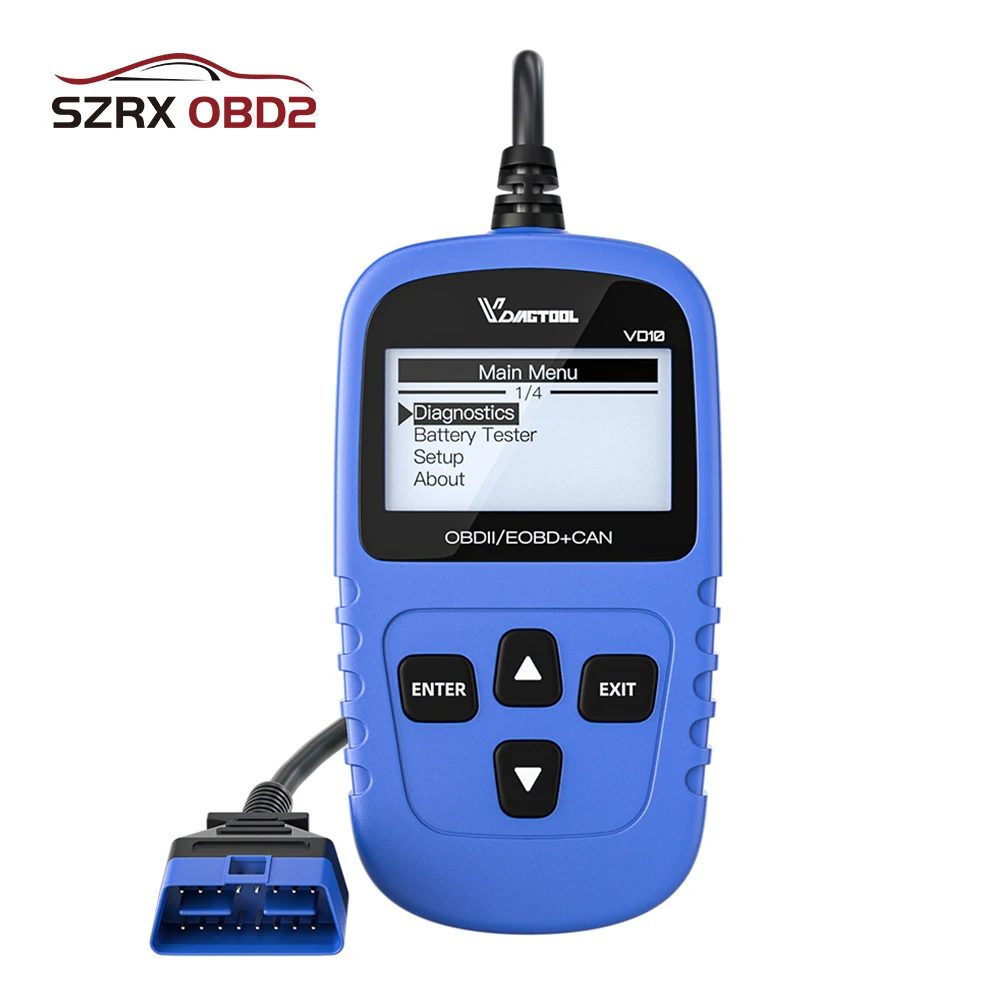 VDIAGTOOOL VD10 OBD2 сканер OBD Автомобильный диагностический инструмент автомобильный