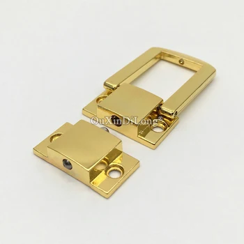 

500PCS Zinc Alloy 20x25mm Gold Square Buckle Lock Wooden Wine Gift Box Lock Buckle Box Latch Hasps without Screws GF305