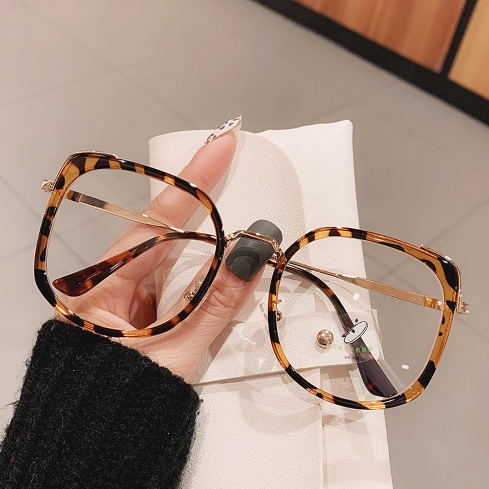 blue filter glasses Men Women Anti-blue Light Glasses Frame Vintage Large Square Eyeglasses Blocking Blue-ray Oversized Spectacles Frames A65397 best blue light blocking glasses