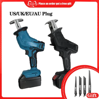 

US/UK/EU/AU Plug 18V Electric Reciprocating Hand Saw Outdoor Saber Saw Kit For Makita Mini Electric Pruning Reciprocating Saw