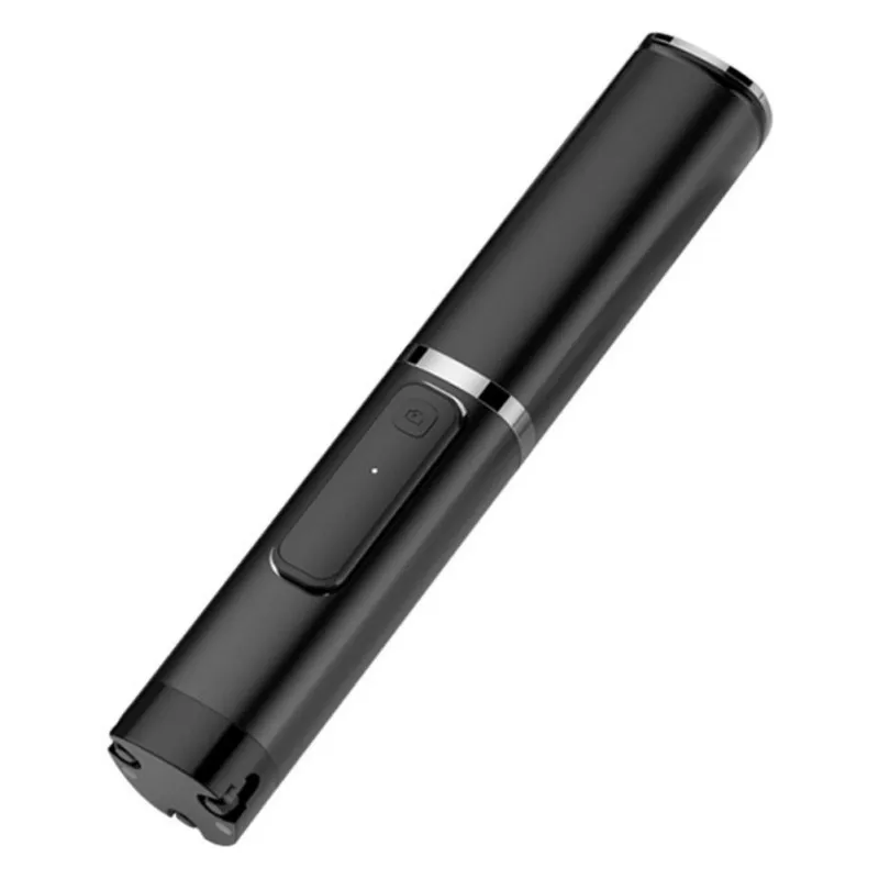 Black Встроенный скрытый штатив Bluetooth селфи палка держатель телефона для IPhone для Android прочный - Цвет: Black