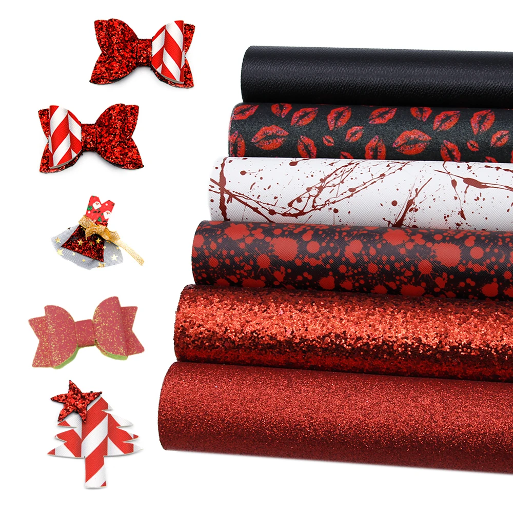 David accessories 6 шт./компл. 20*34 см, наряды для Хэллоуина из искусственной кожи искусственная кожа "сделай сам" с бантом, сумок, обуви, Материал, украшение дома, 1Yc7958