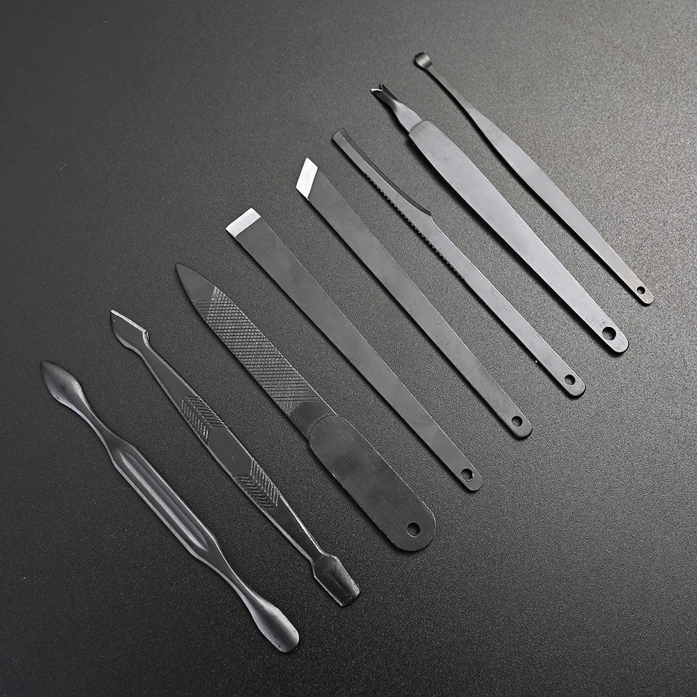 18Pcs Manicure Nail Clipper Pedicure Set Travel Portable Nail Cutter Kit Stainless Steel Tweezer Knife Scissors Pedicure Tool