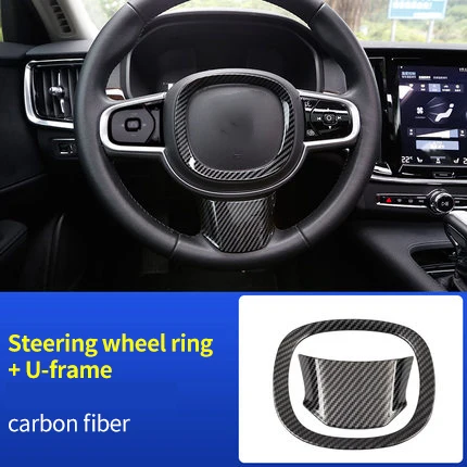 u shaped frame Для VOLVO XC90- углеродное волокно рулевое обод для колеса+ U-образная рама 2 шт - Цвет: u shaped frame