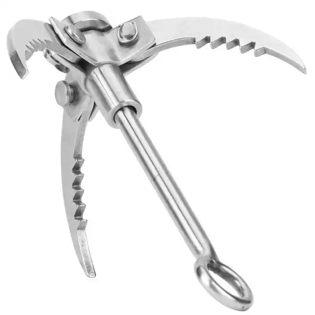 Foldable Survival Grappling Hook 3/4 Claws Climbing Claw Stainless