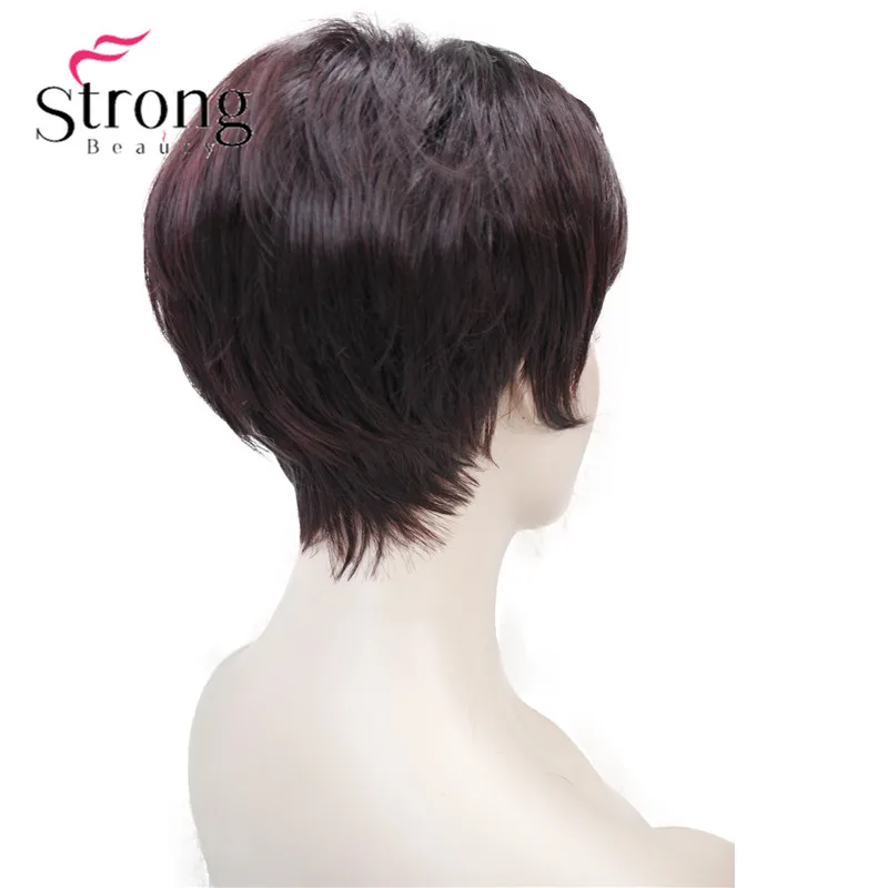 StrongBeauty короткий слоистый блонд лохматый Классический колпачок полный синтетический парик выбор цвета - Цвет: 2SP99T