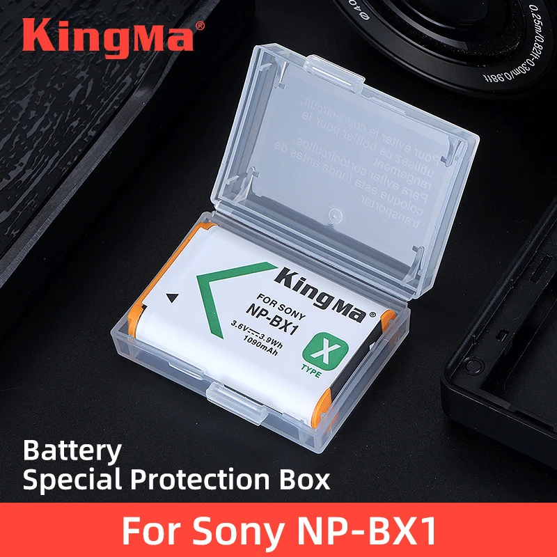 KingMa 6 шт. пластиковый держатель батареи Чехол для хранения Sony NP-BX1 батарея RX100M7 M6 M5