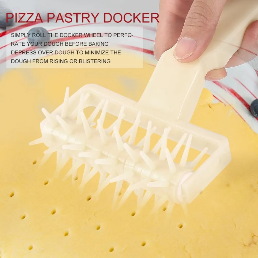 Горячая пластиковая пицца пирог кондитерские изделия тесто Docker для пиццы роликовый тесто для выпечки инструмент отлично подходит для выпечки пирог тесто поверхность Эфирное