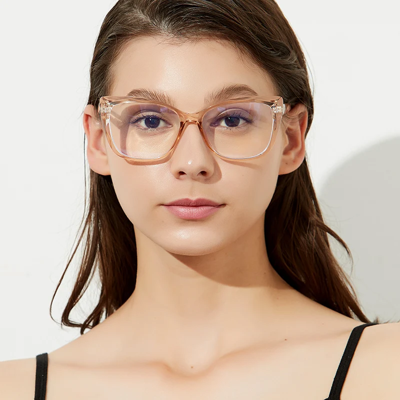 

Transparent Computer cat eye Glasses Frame Women Anti Blue Light square Eyewear Blocking Glasses Optical Spectacle Eyeglass