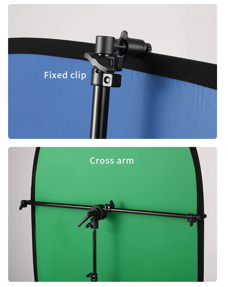 2 in 1 Green Blue Background Collapsible Screen Panel Backdrop Reflector for Pho