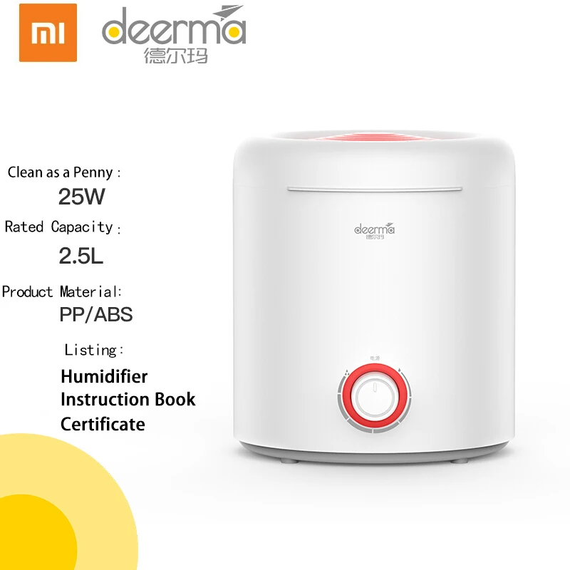 Deerma 2.5l ультразвуковой испаритель обеспечивает офисы для семьи беременных детей