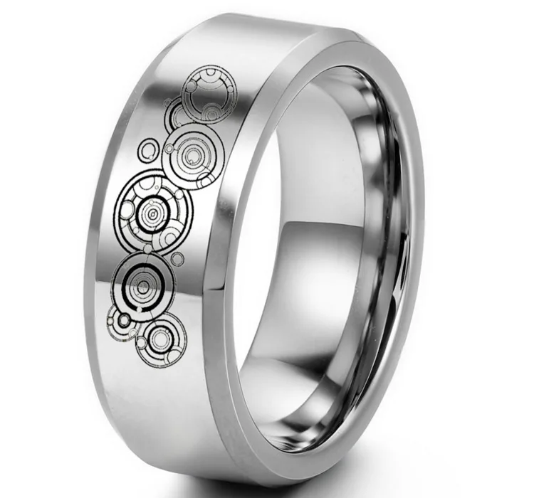 Мужское и женское кольцо из нержавеющей стали Doctor Who Gallifreyan для пары унисекс