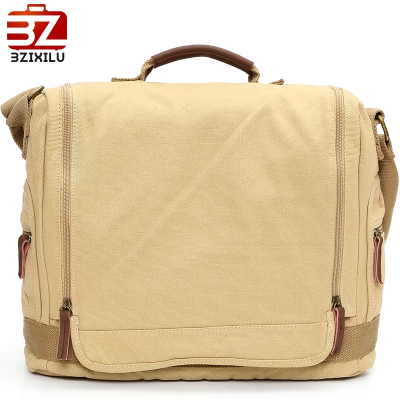 

BZIXILU zipper fashion soft men/women shoulder bag canvas cotton bags canvas bags shoulder bags for men messenger bag men canvas