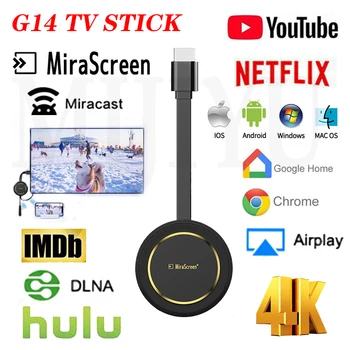 

G14 TV stick miracast 5G wireless screen projector wireless wifi mirascreen hdmi dongle ezcast 4k for Youtube Google Chromecast