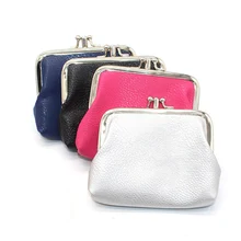 

Double Layer Buckle Wallet Soft Arificial PU Leather Coin Purses Pure Color All-match Money Purse For Women Girls Coin Purse