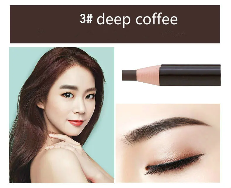 Fashion 5 Colors Eyebrow Pen Waterproof Fork Tip Eyebrow Tattoo Pencil Long Lasting Professional Eye Brow Pencil Charming Makeup