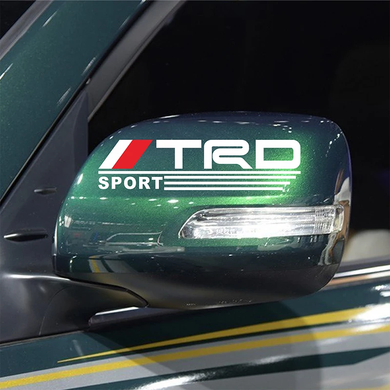 2 шт. автомобильный Стайлинг логотип TRD зеркало заднего вида светоотражающие 3D