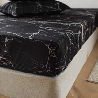 Bonenjoy 3 pcs Bed Sheet Set King Size Black Heart-shaped Pattern Fitted Sheet Set For Double Bed Mattress Cover180x200cm 2