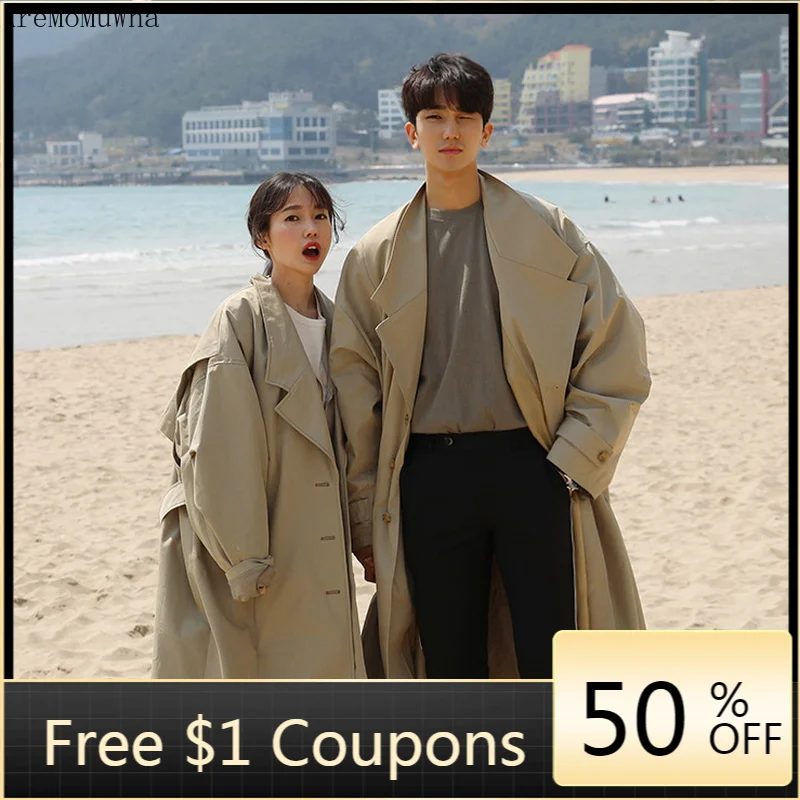 

AreMoMuWha 20120Spring New Men's Jacket Casual Men's Windbreaker Korean Version of The Trend of Handsome Long Couple Coat QX269