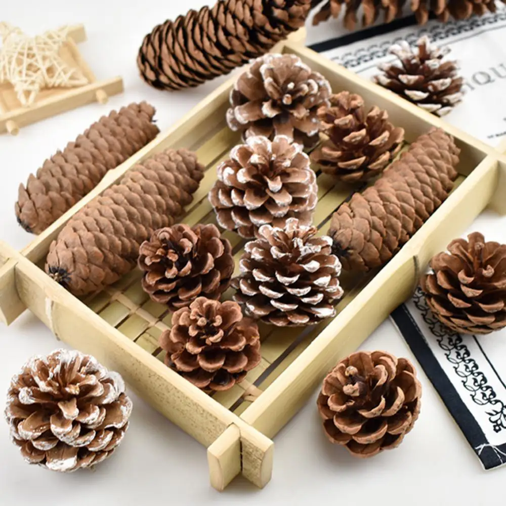 6pcs Small Pine Cones Xmas Craft Making Decoration For Home Decor Halloween  New Year Navidad Pendant Accessories - AliExpress