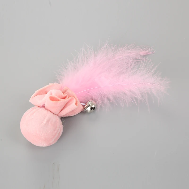 1PCS Hot Sale Cat Toys Macaron Color Wave Point Bell Ball with Feather Cat Toys Cute Interactive Teaser Cat Toys pet Supplies