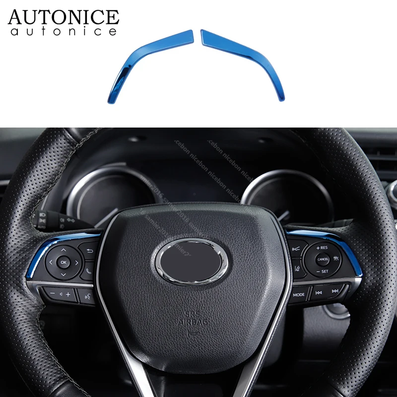 Панель рулевого колеса из нержавеющей стали 2 шт. отделка кнопки подходит для toyota