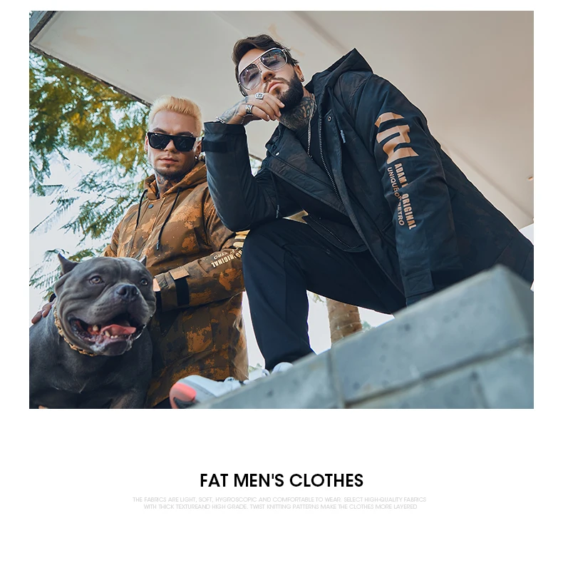 FAXIKA Big yards men's tooling down jacket male fertilizer increasing trend of short fatty winter coat