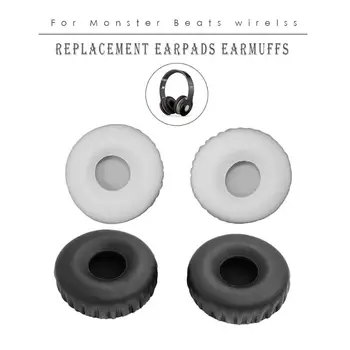 

ALLOYSEED 1 Pair Replacement Ear Pads Cushions Soft Protein Leather Earpads for Monster Beats Solo Wireless Headphones Dropship