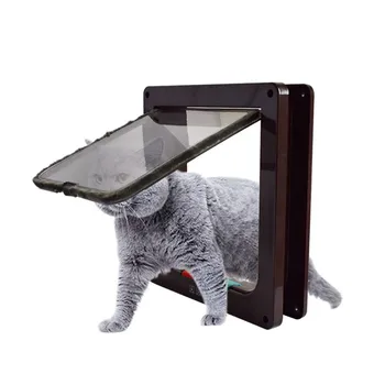 

Pet Intelligent Control 4 Way Safe Cat Gate Doors ABS Animal Small Pet Cat Dog Door Pet Supplies Flap Door Pet Kitten Door