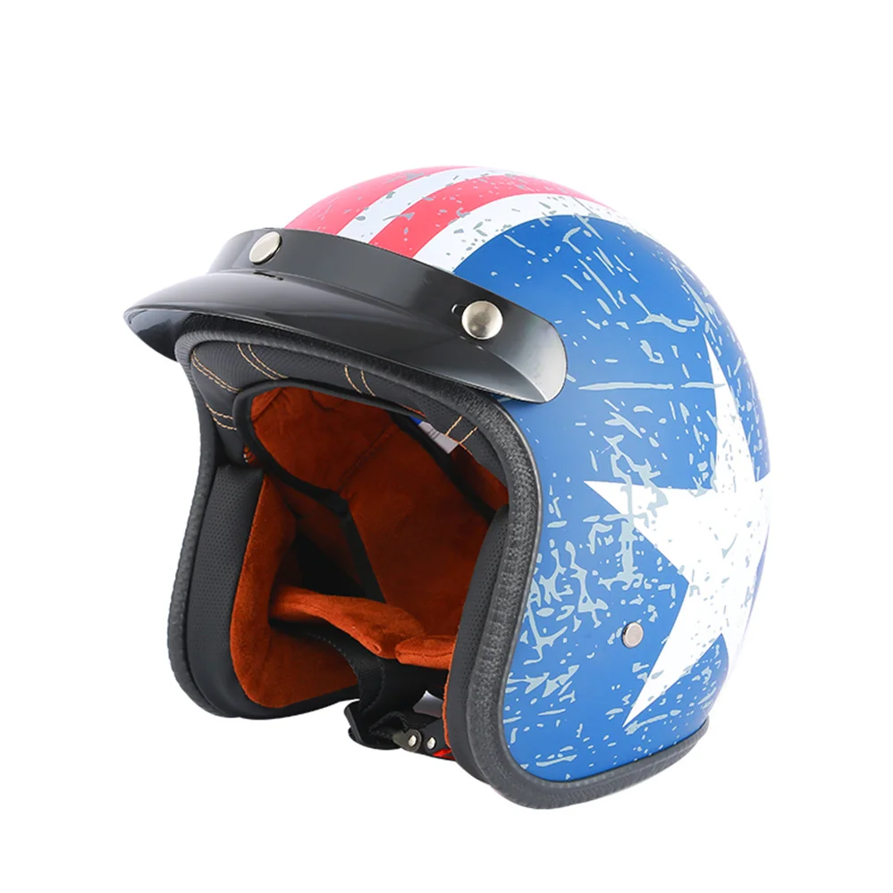 

BLD Classic Vintage Open Face Motorcycle Helmet Women Men High Quality Retro Scooter Motorbike Riding Chopper Casque Moto Casco
