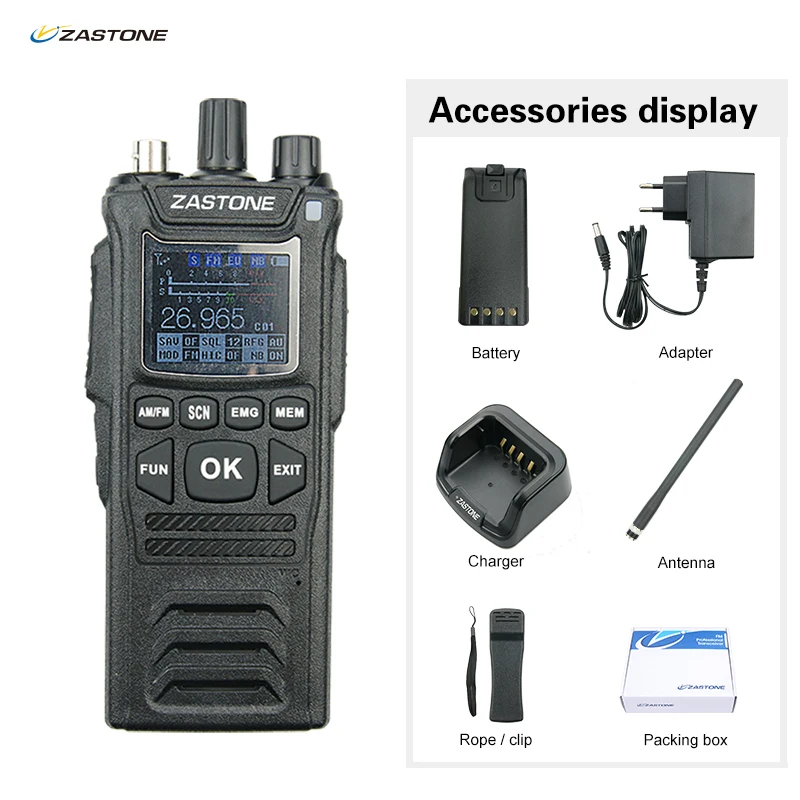 Zastone CB-58 Handheld Walkie Talkie 27MHz CB Radio HAM 4W