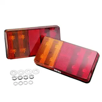 

2x Led Truck Trailer Tail Lights 12V Rear Light Stop Number License Plate Light Universal For Trailers Trucks Boats Caravans