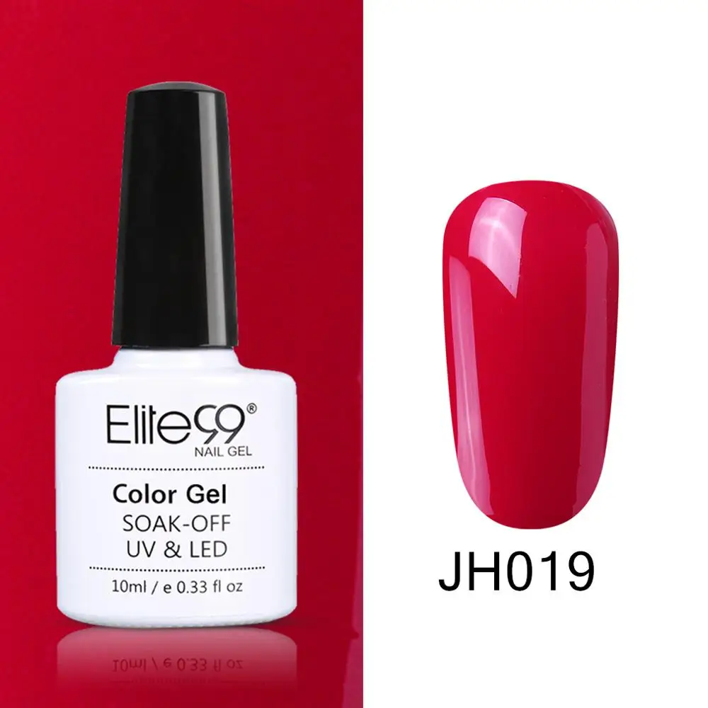 JH019 Elite99 винно-красный гель лак для ногтей 10 мл для дизайна ногтей маникюрный набор Гибридный гель Лаки нужно базовое верхнее покрытие для полигелевого лака - Цвет: JH019