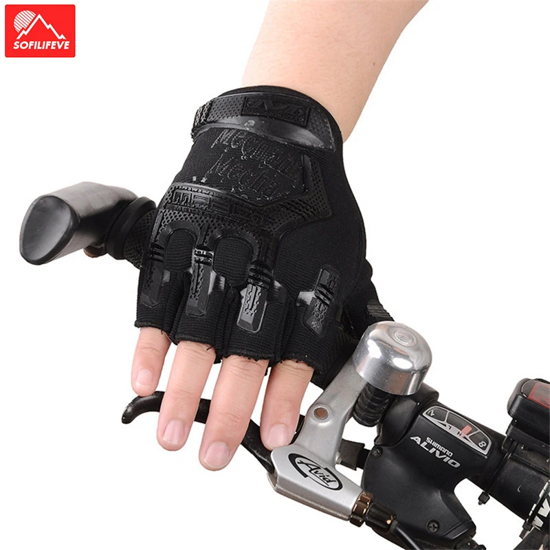 

2019 New Military Tactical Gloves Men Fingerless Anti Slip Cycling Gloves MTB Breathable Sport Bicycle Gloves Male Half Finger