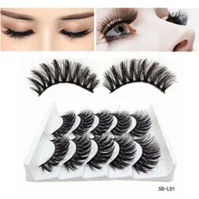 5D ресницы Толстые Накладные ресницы 1 коробка 5 пар 5D ресницы толстые Многослойные натуральные норковые ресницы наращивание ресниц