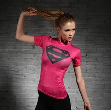 2019 Superman 3D Printed Compression Tights Men women Fitness Running Shirt Breathable short Sleeve Sport Gym Cycling Clothing