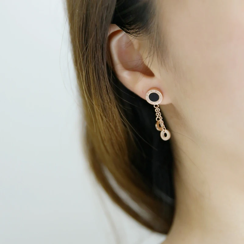 YUN-RUO-2019-New-Fashion-Roman-Numeral-Tassel-Stud-Earring-Rose-Gold-Color-Woman-Birthday-Gift (4)