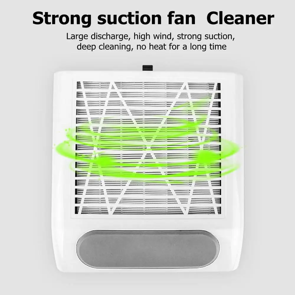 Günstig 80W Nagel Staub Saug Staub Collector Fan Staubsauger Maniküre Maschine Werkzeuge Staub Sammeln Tasche Nail art Maniküre Salon werkzeuge