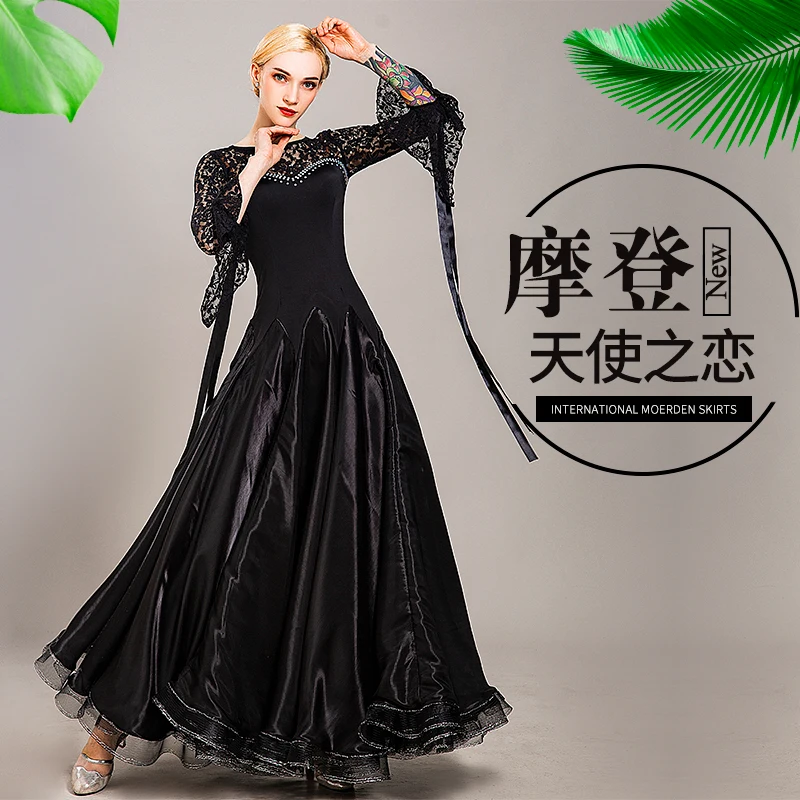 Ballroom Dance Dress Standard Costume Dancing Team Show Drag Queen Outfit Long Waltz Tango Competition Dresses 3279 | Тематическая