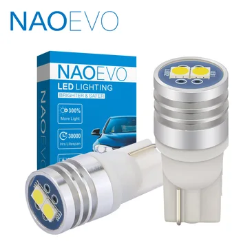 

NAOEVO W5W Bulb T10 LED 5W5 Lamp for Auto interior Side Light 3030 Chip 194 Car Front indicator Instrument panel Trunk Lighting