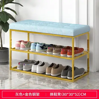 

2020 Shoe Bench Home Doorway Shoe Stool Can Sit Shoe Rack Rectangular Shoe Rack European Storage Stool