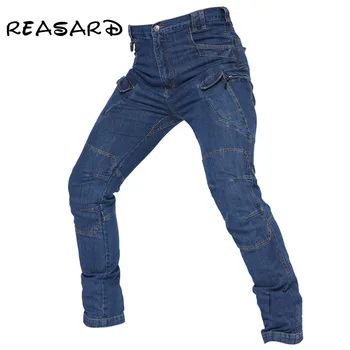 

2019 New Arriving Men Tactical Denim Pants Stretchy Jeans Trousers Comfortable full length multi pockets commuter men leggings