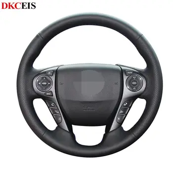 

DIY Black Soft Artificial Leather Car Steering Wheel Cover for Honda Accord 9 2017 2016 2015 2014 2013 Crosstour 2015 2014 2013