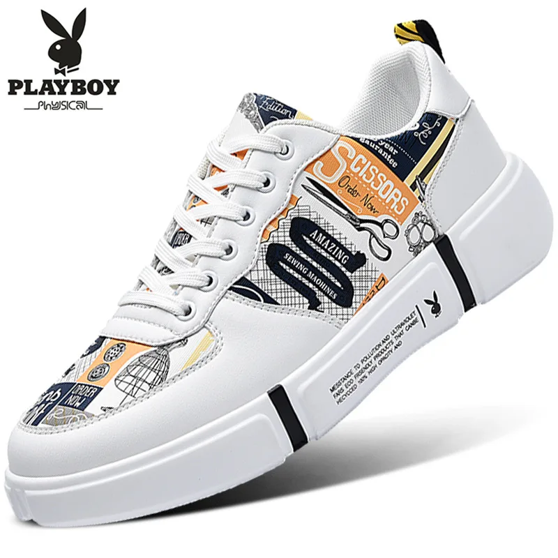 

Playboy aj MEN'S SHOES 2020 Spring New Style Graffiti Sports Casual Shoe Men's Trendy Shoes Brand Shoes Fashion Shoes