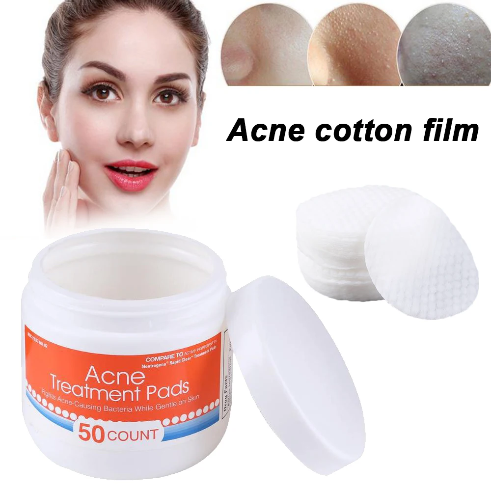 

Facial Cleansing Absorb Pus and Oil Non-drying Face Mask Professional Skin Care Acne Hot Cotton Ball 50pcs Acne Pad Treatment