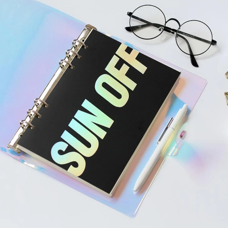 A5 A6 6 Holes Binder Folder File Cover For Journal Note Book Diary Notepad PVC A5 A6 6 Holes Binder Folder File Cover For Journal Note Book Diary Notepad PVC