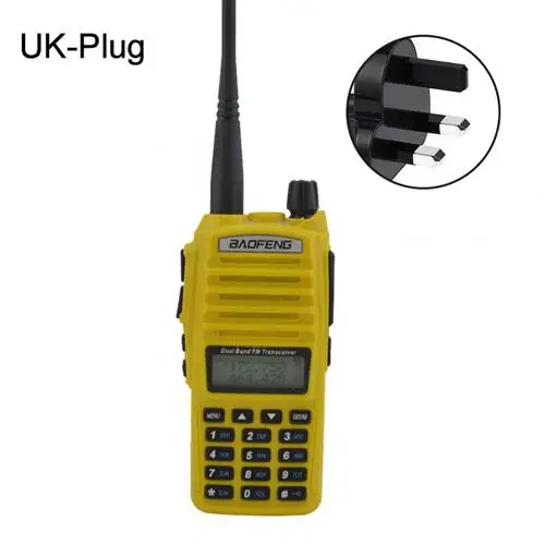 BaoFeng UV-82 рация 5 Вт 128Ch двухдиапазонный УКВ 136-174 МГц 400-520 МГц Портативный Baofeng UV82 Ham Радио Baofeng 82 - Цвет: Yellow UK